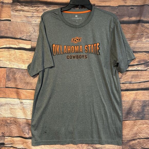 Colosseum Oklahoma State Cowboys XL T-Shirt Gray Mens Fan Apparel NCAA OSU Tee - Picture 1 of 8